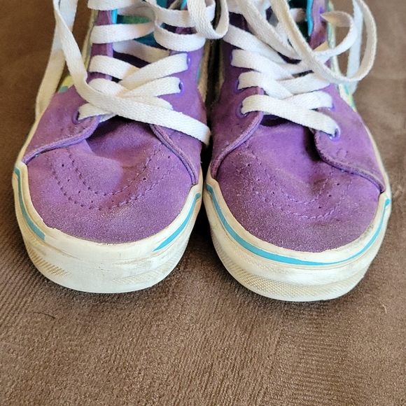 Vans hi-tops check and purple - Picture 4 of 4